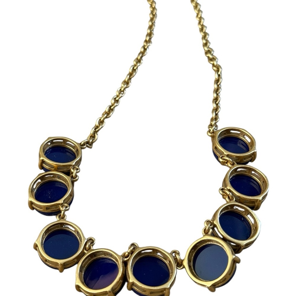 J. Crew -Elegant Blue and Gold Necklace - Picture 9 of 9